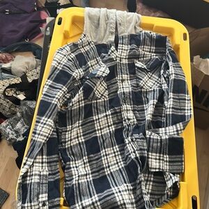 Size M RSQ men’s flannel with hoodie
